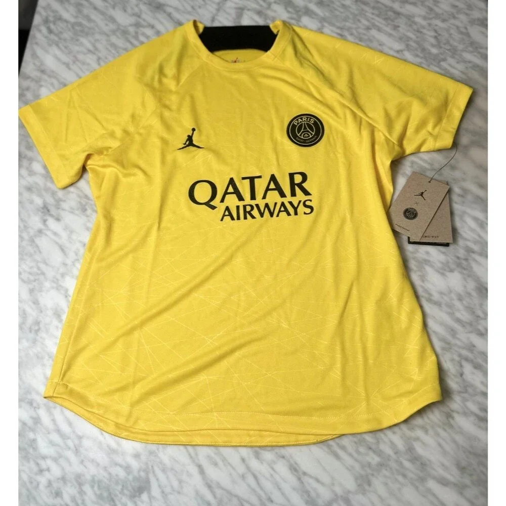Nike Jordan x PSG Pre-Match Training Jersey Tour Yellow  Womens Med DR4913-720